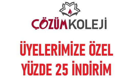 ÇÖZÜM KOLEJİNDEN ÜYELERİMİZE ÖZEL YÜZDE 25 İNDİRİM