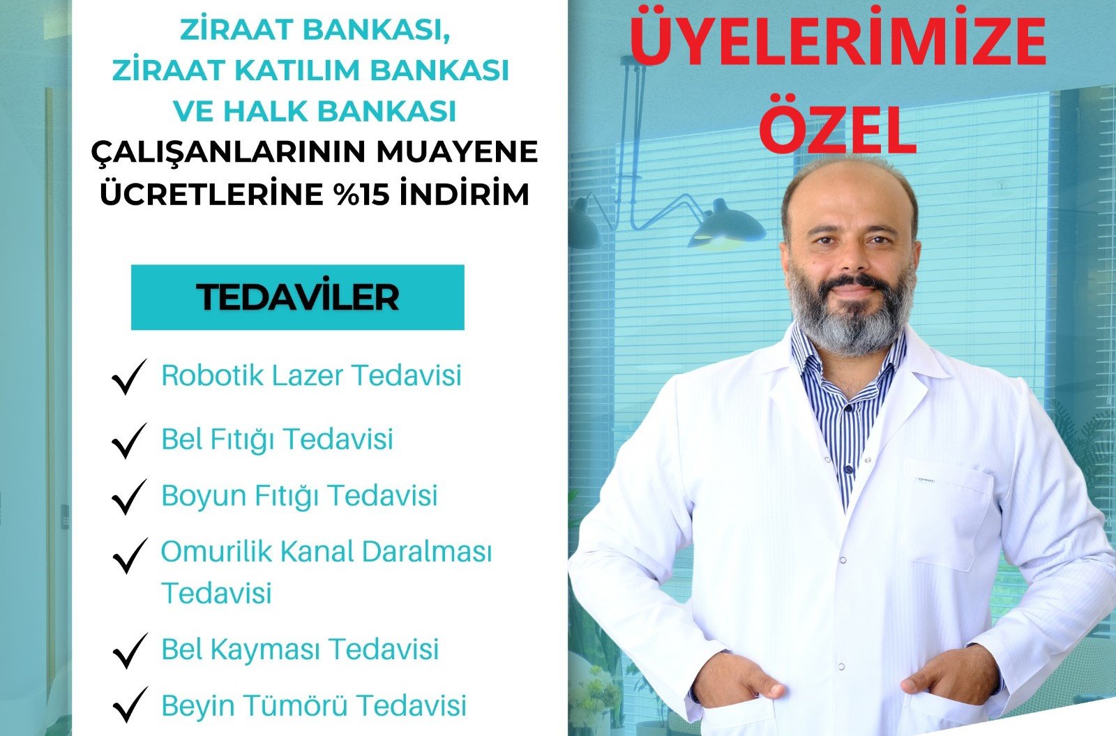 ÜYELERİMİZE ÖZEL SAĞLIK TEDAVİ İNDİRİMİ