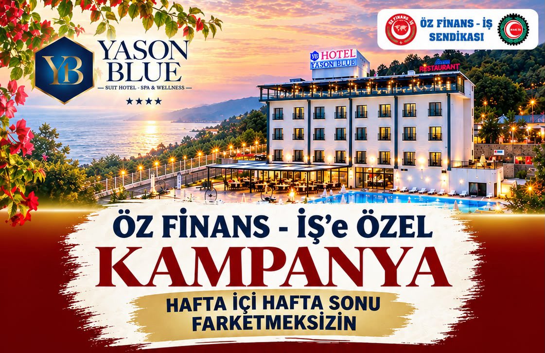YASON BLUE OTEL'DEN ÜYELERİMİZE ÖZEL İNDİRİM