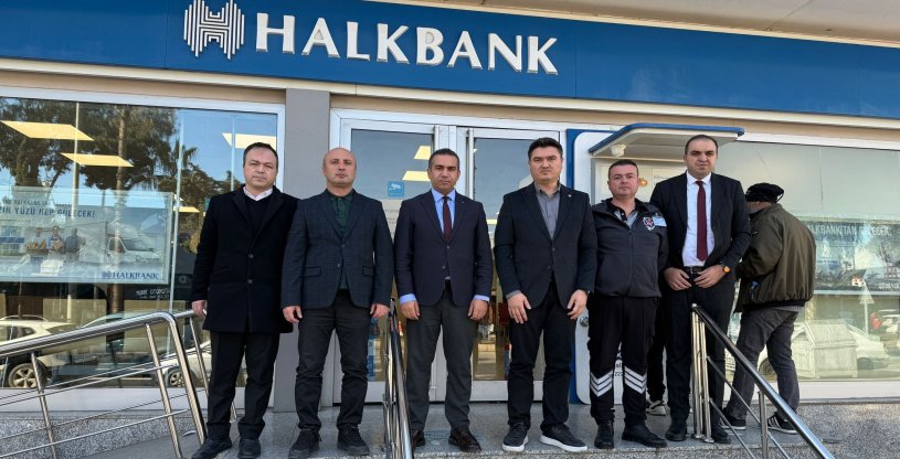 ÇOĞUN, HALKBANK MERSİN SANAYİ SİTESİ ŞUBESİNİ ZİYARET ETTİ, BAŞSAĞLIĞI DİLEDİ
