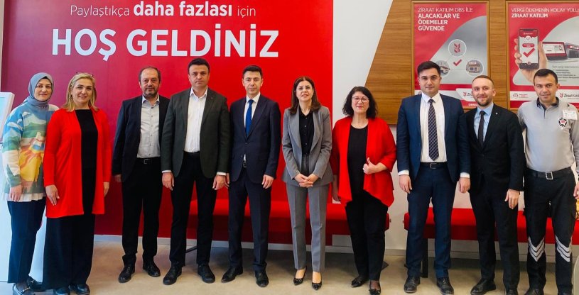 ZİRAAT VE HALK BANKASI İLE ZİRAAT KATILIM GÖLBAŞI ŞUBELERİ ZİYARET EDİLDİ