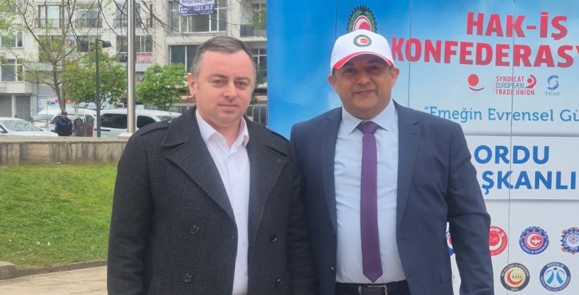 ÖZAĞCI İLE DOĞAN, HAK-İŞ 1 MAYIS ORDU PROGRAMINA KATILDI