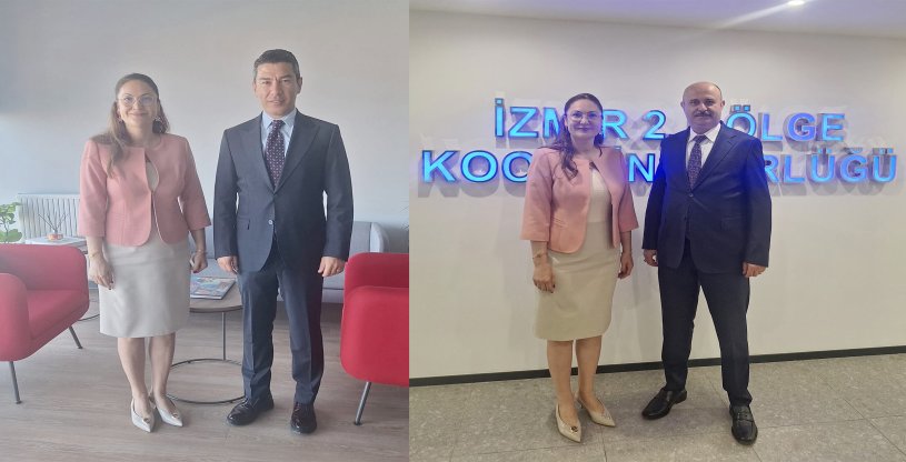 BOZKURT, HALKBANK 2. BÖLGE KOORDİNATÖRÜ ERDOĞAN'I VE ZİRAAT BANKASI KONAK BÖLGE BAŞKANI AKDAĞ'I ZİYARET ETTİ