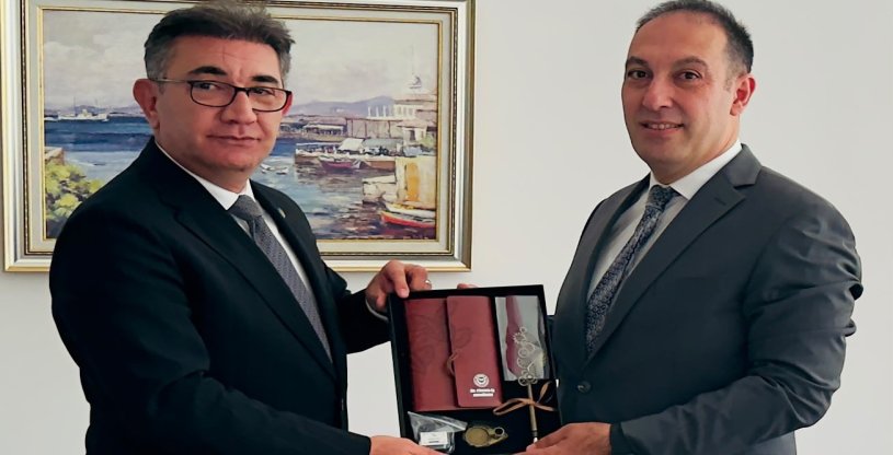 YİĞİT, ZİRAAT BANKASI KIRŞEHİR BÖLGE BAŞKANI SÖZEN İLE ŞUBE MÜDÜRÜ YEŞİLDAŞ'I ZİYARET ETTİ