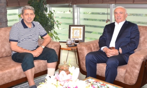 TARIM KREDİ GENEL MÜDÜRÜ AYDIN, GENEL BAŞKANIMIZ EROĞLU'NA NEZAKET VE GEÇMİŞ OLSUN ZİYARETİNDE BULUNDU